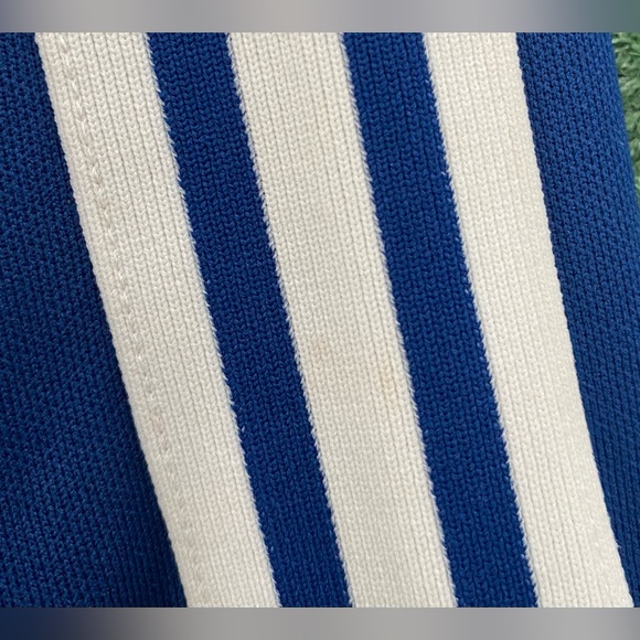 Blue Zip-Up Track Jacket with White Stripes - Picture 11 of 11